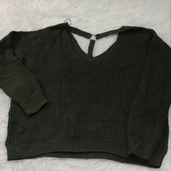 Love by designe womans olive green sweater sz L - Picture 16 of 16